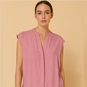 NWT Banana Republic Rose Mauve Blouse Oversized Loose Elegant Size XS fits S M​